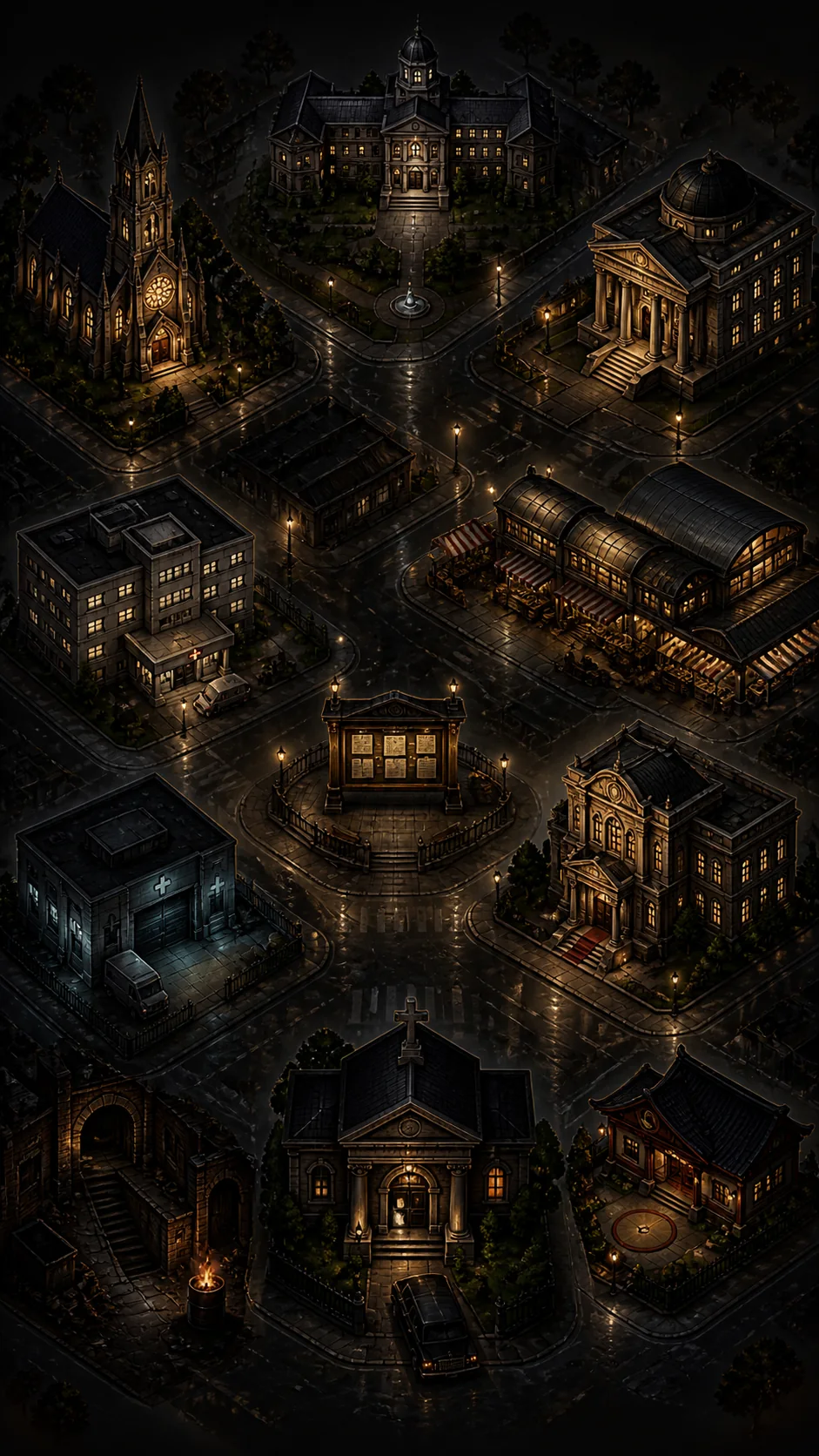 Mapa da cidade em Coffin Empire